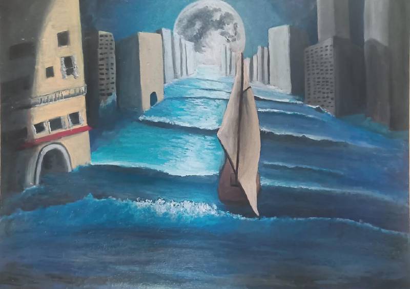 Flooded city