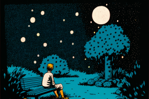 mikedev_small_person_sitting_in_the_garden_during_the_night_wat_c94b3473-7848-4287-b236-28a30175ab93
